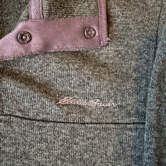 Eddie Bauer Fleece Green Pullover Sweater - Picture 2 of 7